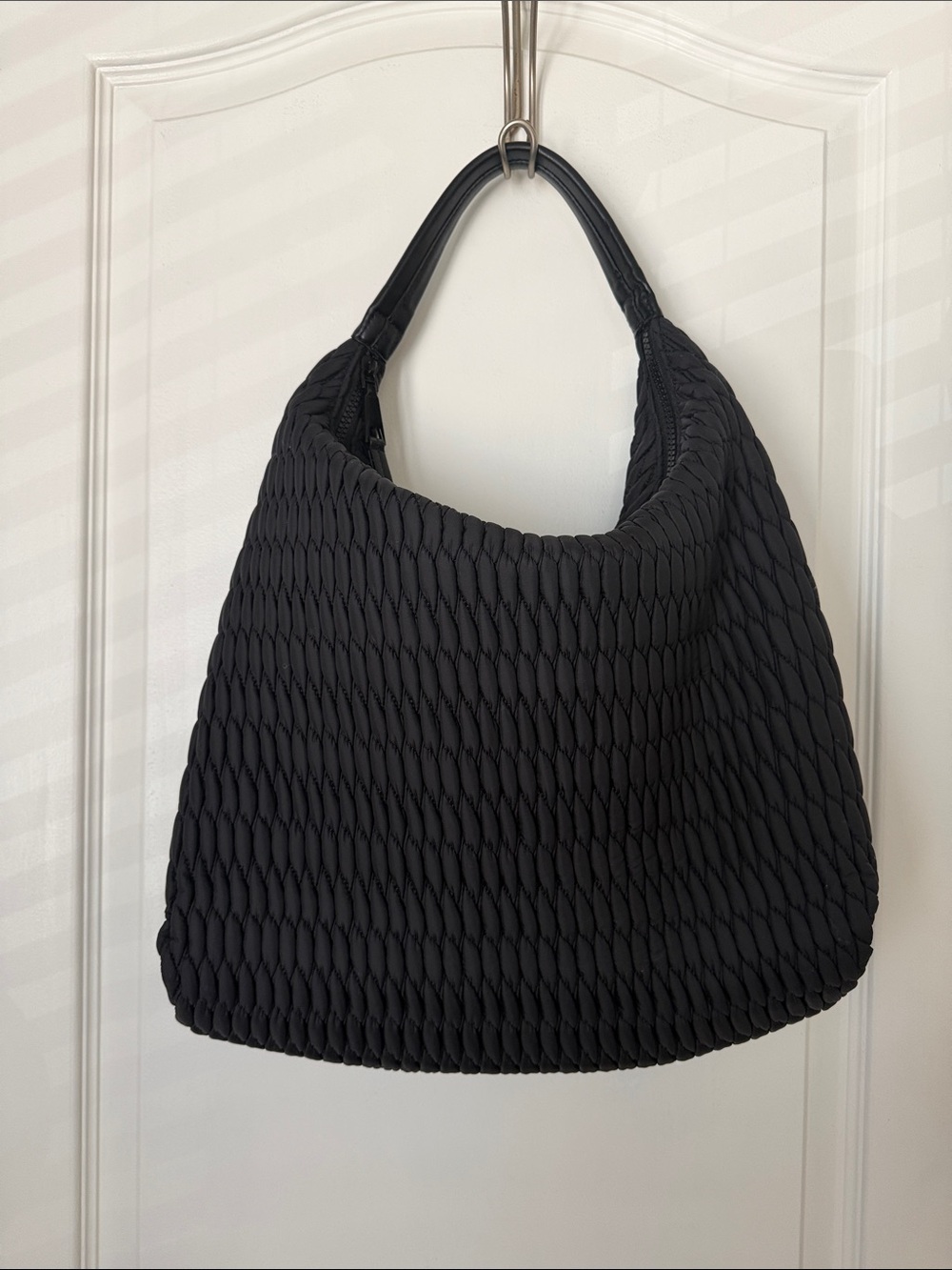 DKNY Black Woven Hobo Bag